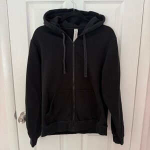 Alo Yoga Black Full Zip-Up Hoodie Size Small